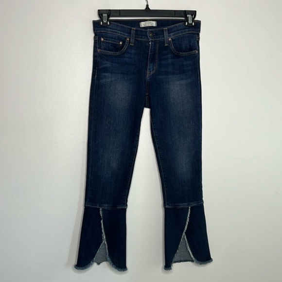 Anthropologie x Principle Denim the FLIRT tulip hem cropped jeans Size 27 - Picture 3 of 11